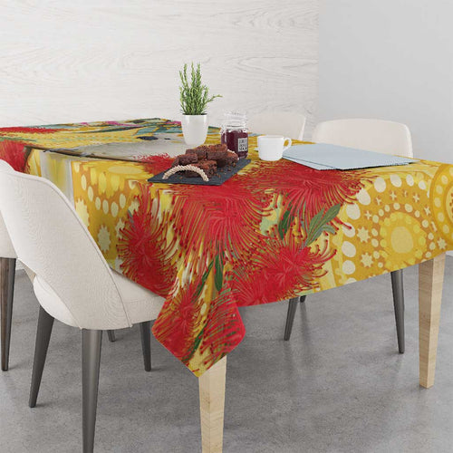 Sulphur-Crested Cockatoo Australia Aboriginal Art Tablecloth NAIDOC Week - Nature Lovers