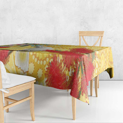 Sulphur-Crested Cockatoo Australia Aboriginal Art Tablecloth NAIDOC Week - Nature Lovers