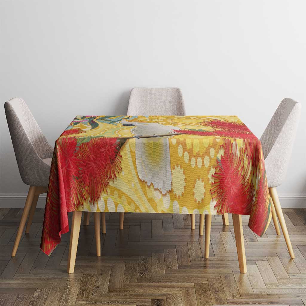 Sulphur-Crested Cockatoo Australia Aboriginal Art Tablecloth NAIDOC Week - Nature Lovers