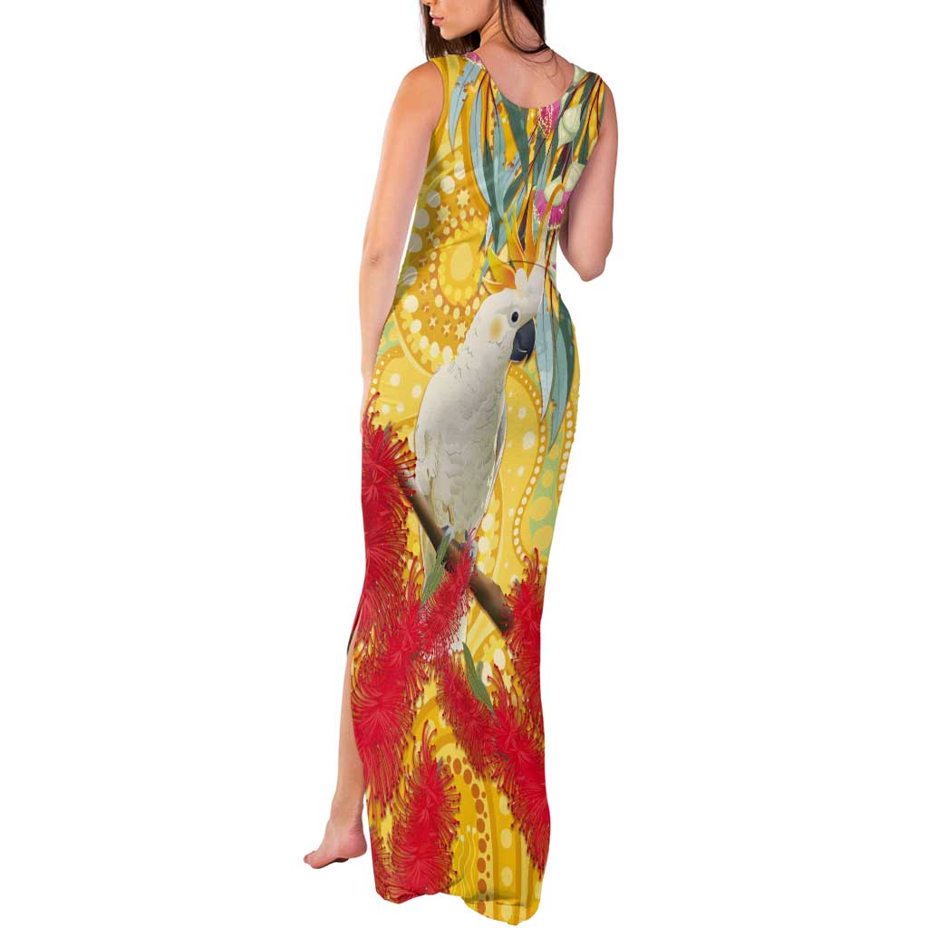 Sulphur-Crested Cockatoo Australia Aboriginal Art Tank Maxi Dress NAIDOC Week - Nature Lovers