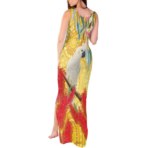Sulphur-Crested Cockatoo Australia Aboriginal Art Tank Maxi Dress NAIDOC Week - Nature Lovers