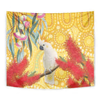 Sulphur-Crested Cockatoo Australia Aboriginal Art Tapestry NAIDOC Week - Nature Lovers