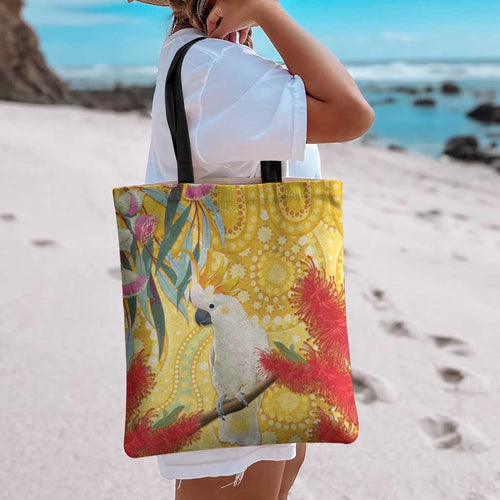Sulphur-Crested Cockatoo Australia Aboriginal Art Tote Bag NAIDOC Week - Nature Lovers