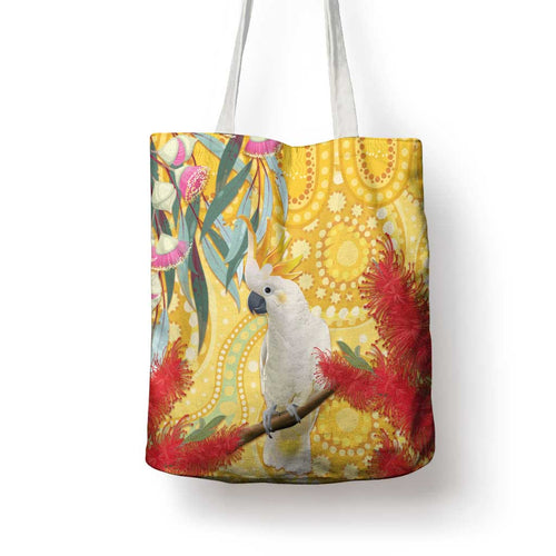 Sulphur-Crested Cockatoo Australia Aboriginal Art Tote Bag NAIDOC Week - Nature Lovers