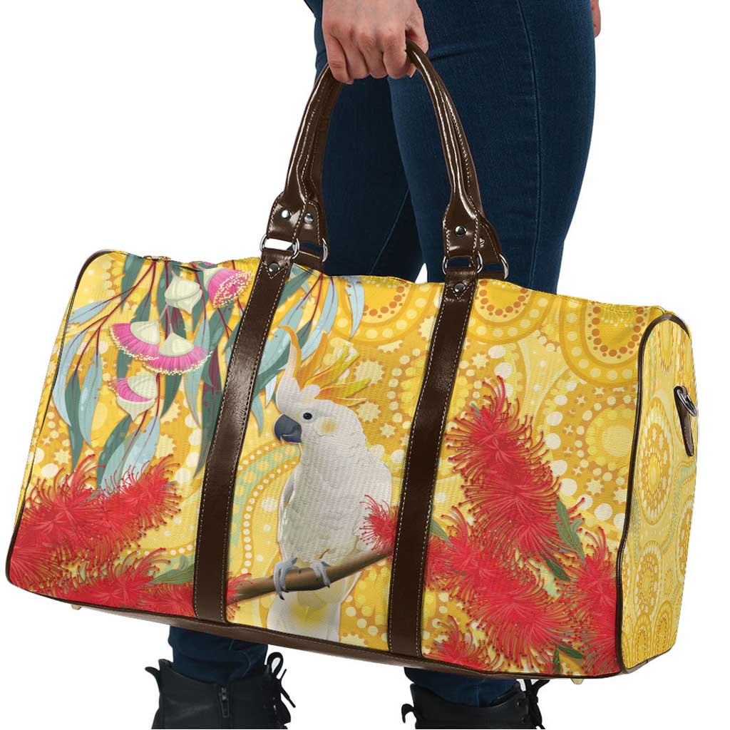 Sulphur-Crested Cockatoo Australia Aboriginal Art Travel Bag NAIDOC Week - Nature Lovers