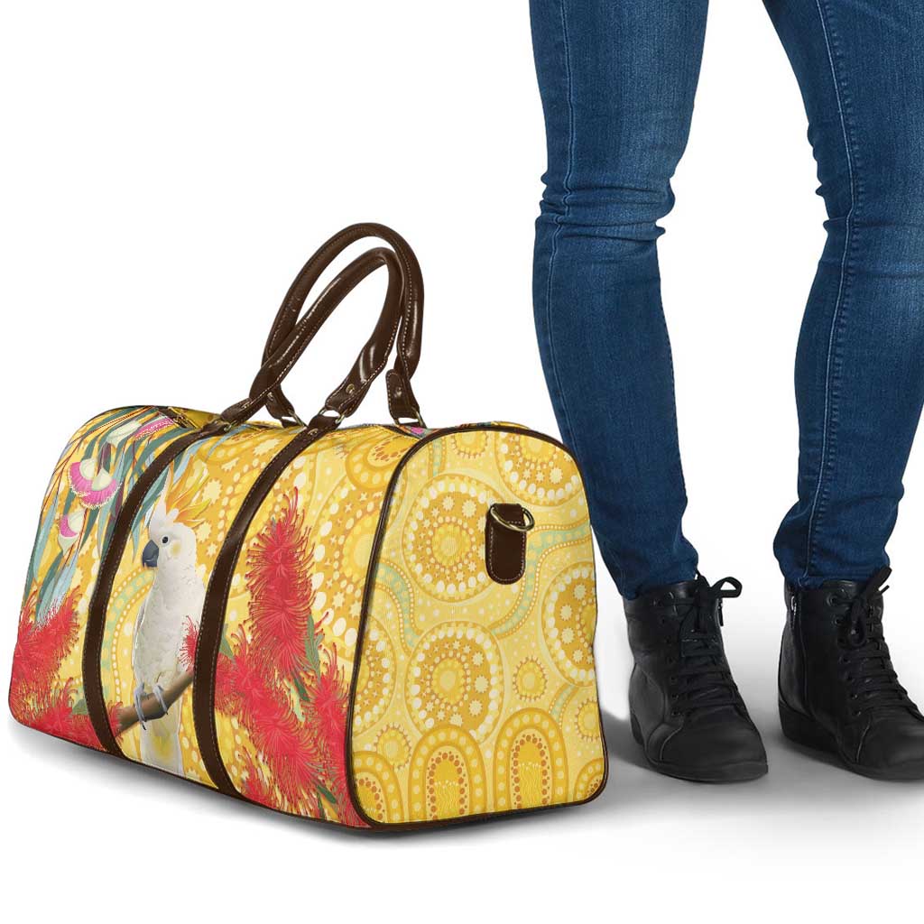 Sulphur-Crested Cockatoo Australia Aboriginal Art Travel Bag NAIDOC Week - Nature Lovers