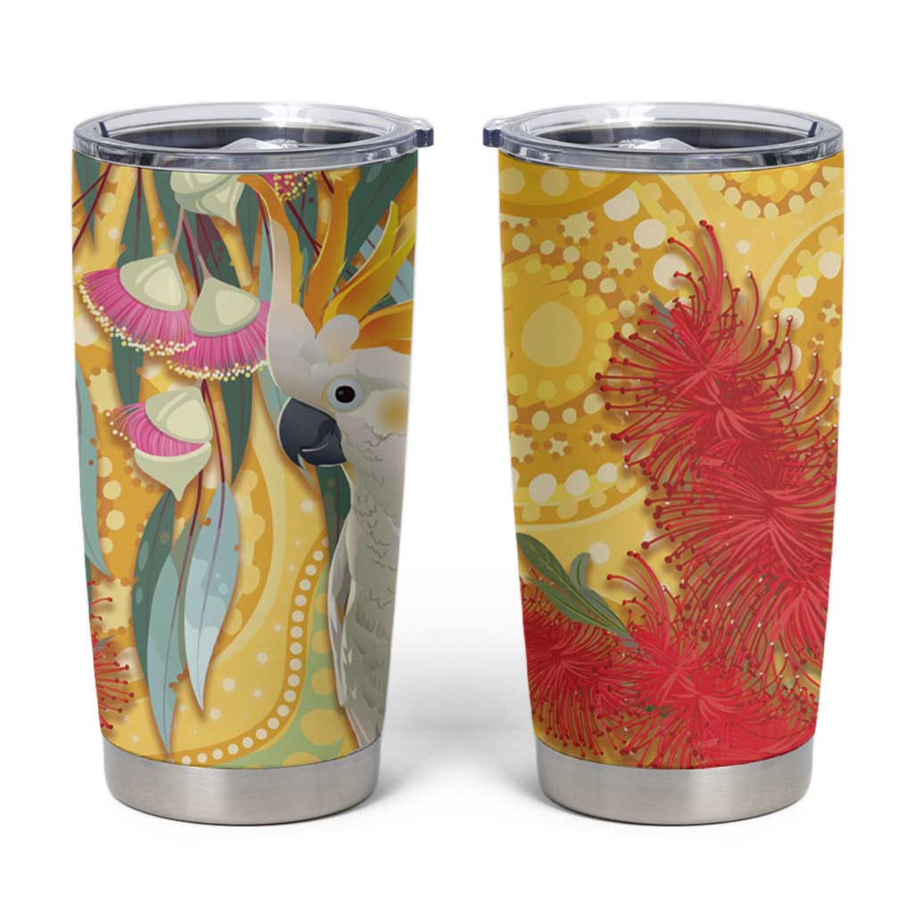 Sulphur-Crested Cockatoo Australia Aboriginal Art Tumbler Cup NAIDOC Week - Nature Lovers