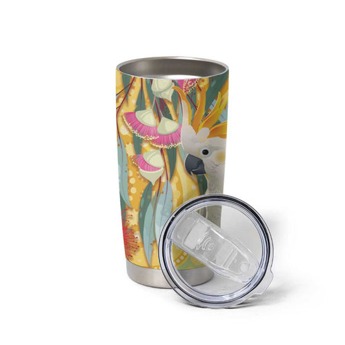 Sulphur-Crested Cockatoo Australia Aboriginal Art Tumbler Cup NAIDOC Week - Nature Lovers