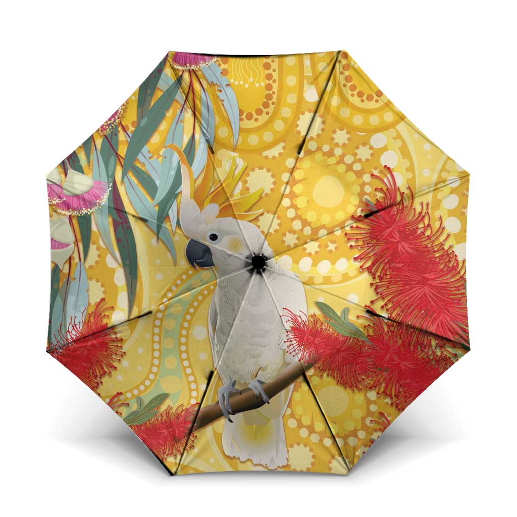 Sulphur-Crested Cockatoo Australia Aboriginal Art Umbrella NAIDOC Week - Nature Lovers