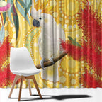 Sulphur-Crested Cockatoo Australia Aboriginal Art Window Curtain NAIDOC Week - Nature Lovers