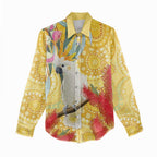 Sulphur-Crested Cockatoo Australia Aboriginal Art Women Casual Shirt NAIDOC Week - Nature Lovers