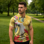 Sulphur-Crested Cockatoo Australia Aboriginal Art Zipper Polo Shirt NAIDOC Week - Nature Lovers