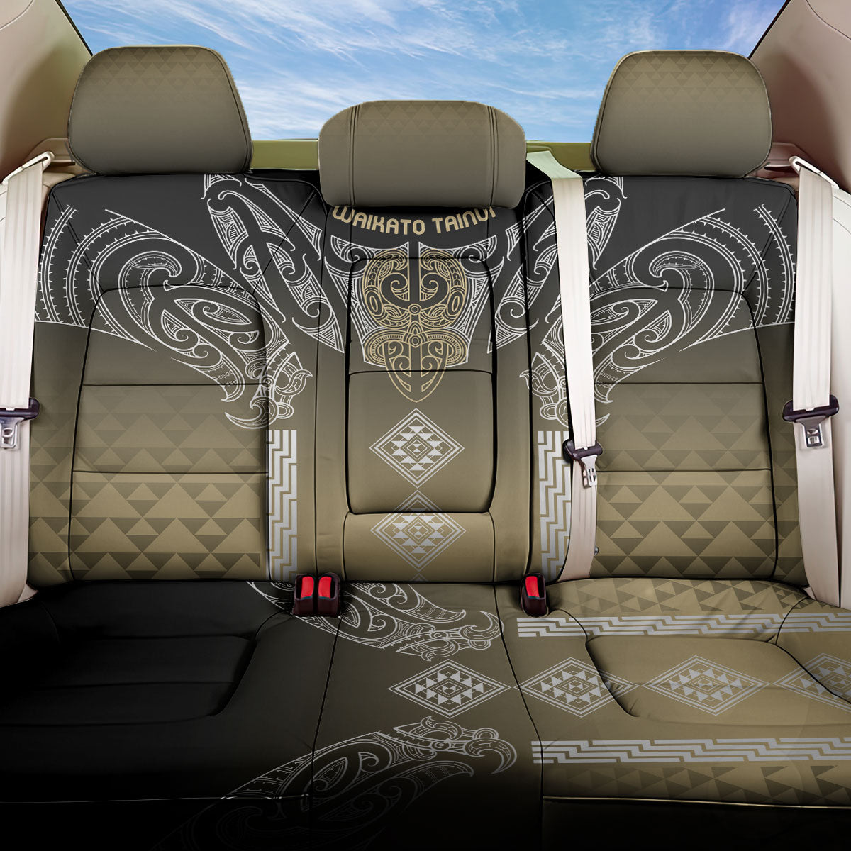 Aotearoa Maori Iwi Heritage Back Car Seat Cover Waikato Tainui Parauri