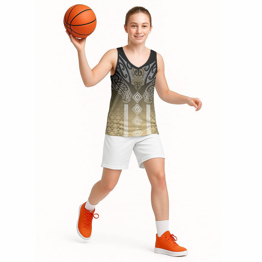 Aotearoa Maori Iwi Heritage Basketball Jersey Waikato Tainui Parauri