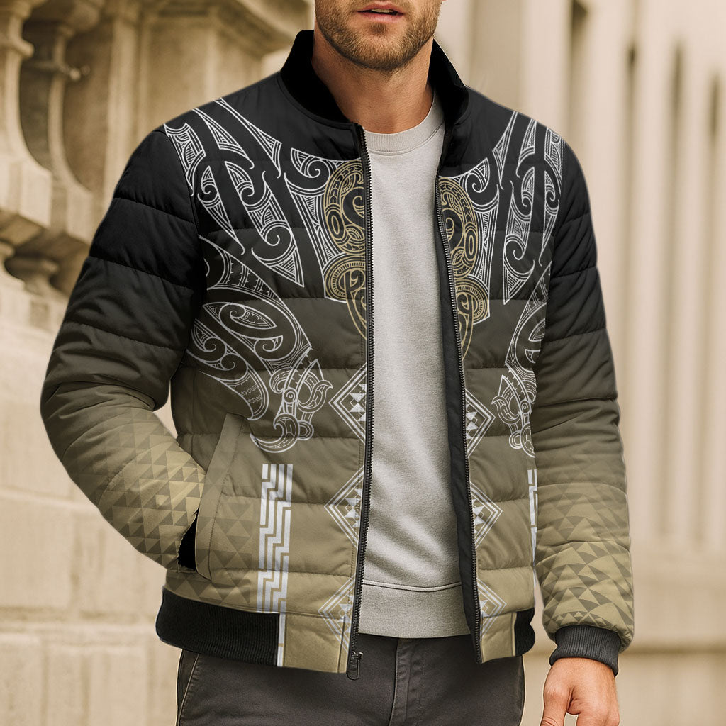 Aotearoa Maori Iwi Heritage Bomber Puffer Jacket Waikato Tainui Parauri