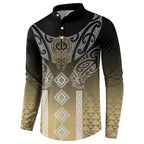 Aotearoa Maori Iwi Heritage Button Sweatshirt Waikato Tainui Parauri