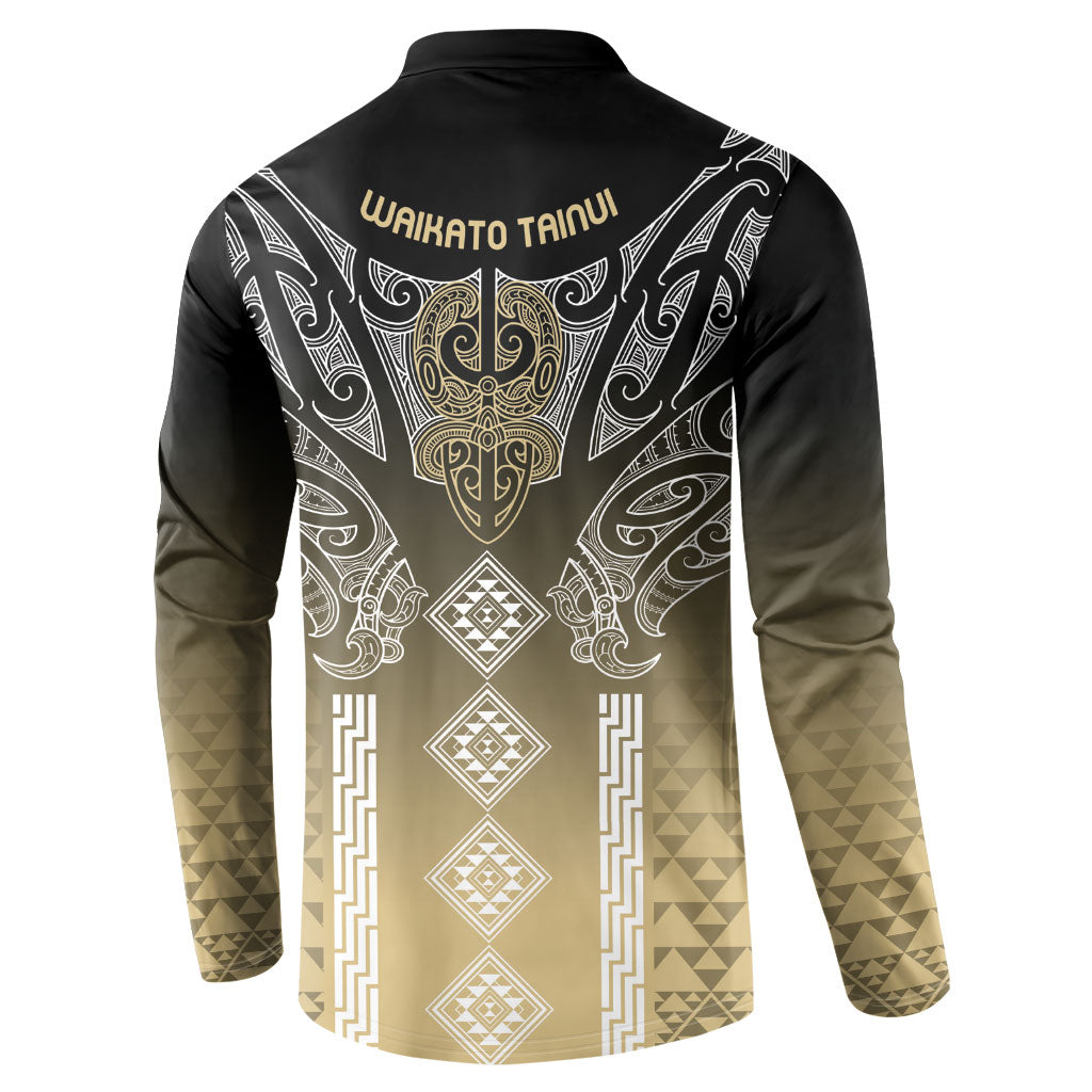 Aotearoa Maori Iwi Heritage Button Sweatshirt Waikato Tainui Parauri