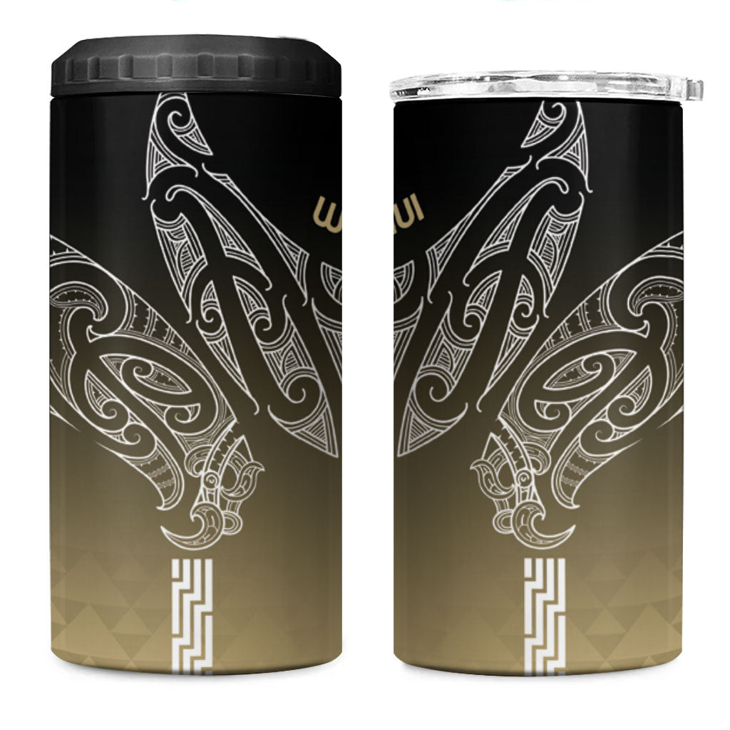 Aotearoa Maori Iwi Heritage 4 in 1 Can Cooler Tumbler Waikato Tainui Parauri