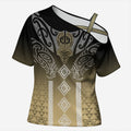 Aotearoa Maori Iwi Heritage Cross Shoulder Shirt Waikato Tainui Parauri
