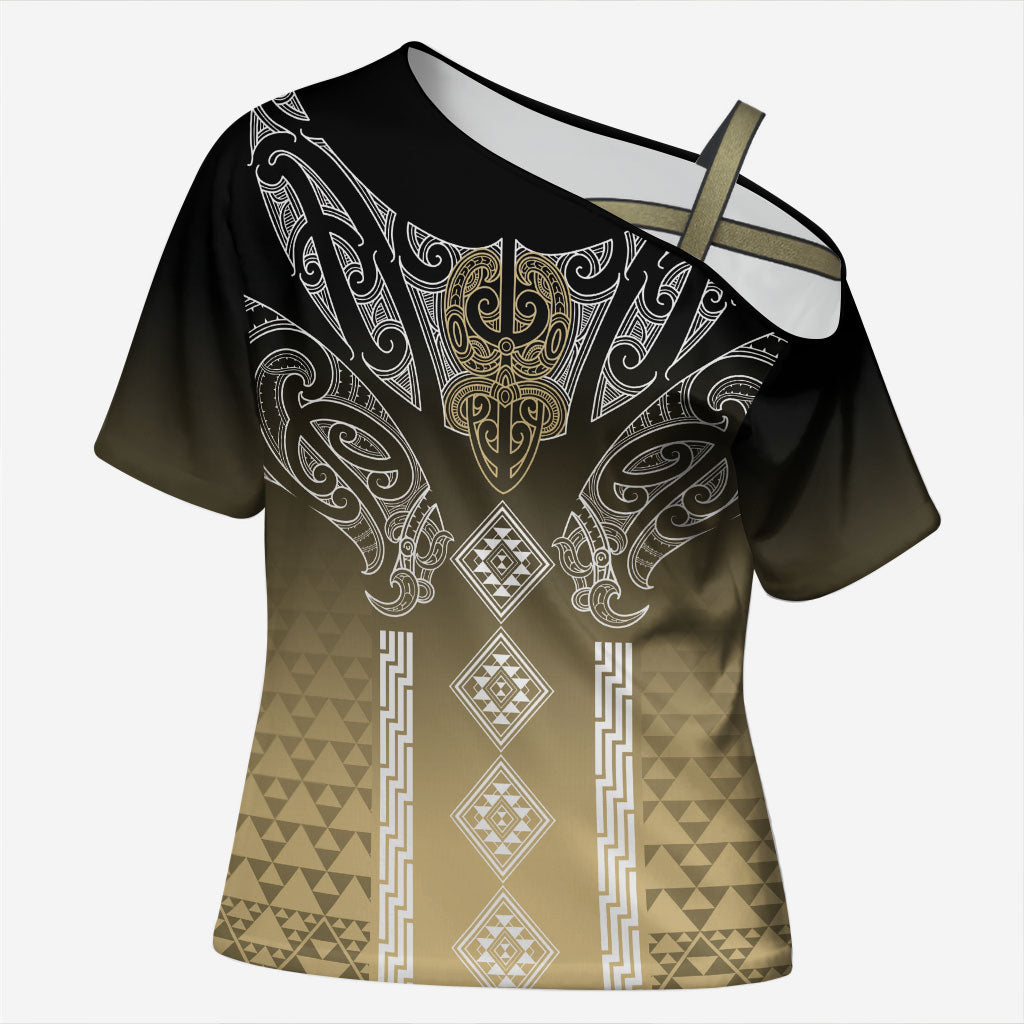 Aotearoa Maori Iwi Heritage Cross Shoulder Shirt Waikato Tainui Parauri