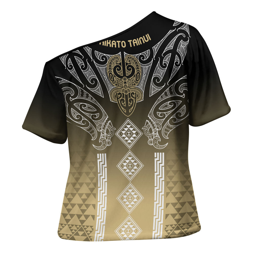 Aotearoa Maori Iwi Heritage Cross Shoulder Shirt Waikato Tainui Parauri
