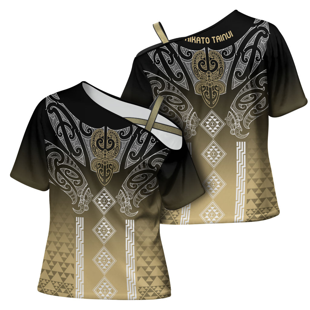 Aotearoa Maori Iwi Heritage Cross Shoulder Shirt Waikato Tainui Parauri