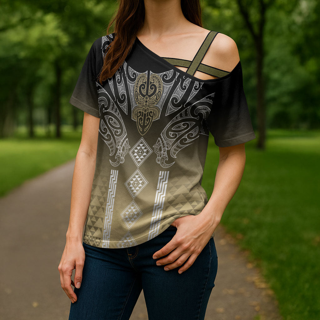 Aotearoa Maori Iwi Heritage Cross Shoulder Shirt Waikato Tainui Parauri