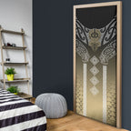 Aotearoa Maori Iwi Heritage Door Cover Waikato Tainui Parauri