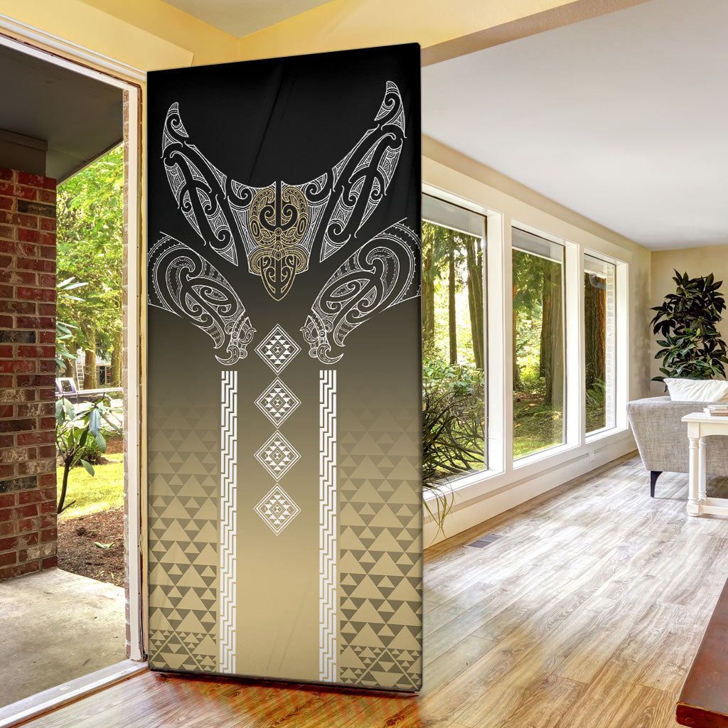 Aotearoa Maori Iwi Heritage Door Cover Waikato Tainui Parauri