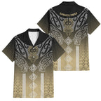 Aotearoa Maori Iwi Heritage Family Matching Tank Maxi Dress and Hawaiian Shirt Waikato Tainui Parauri