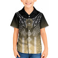 Aotearoa Maori Iwi Heritage Kid Hawaiian Shirt Waikato Tainui Parauri