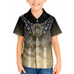 Aotearoa Maori Iwi Heritage Kid Hawaiian Shirt Waikato Tainui Parauri
