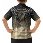 Aotearoa Maori Iwi Heritage Kid Hawaiian Shirt Waikato Tainui Parauri