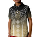 Aotearoa Maori Iwi Heritage Kid Polo Shirt Waikato Tainui Parauri