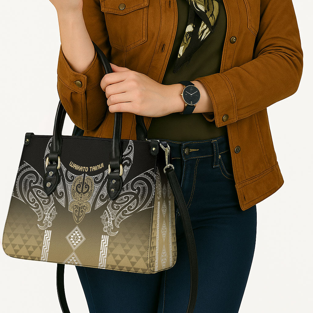 Aotearoa Maori Iwi Heritage Leather Bag Waikato Tainui Parauri