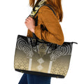 Aotearoa Maori Iwi Heritage Leather Tote Bag Waikato Tainui Parauri