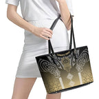 Aotearoa Maori Iwi Heritage Leather Tote Bag Waikato Tainui Parauri