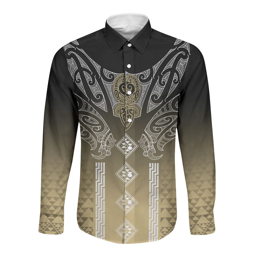 Aotearoa Maori Iwi Heritage Long Sleeve Button Shirt Waikato Tainui Parauri