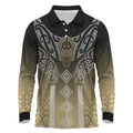 Aotearoa Maori Iwi Heritage Long Sleeve Polo Shirt Waikato Tainui Parauri