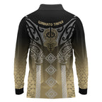 Aotearoa Maori Iwi Heritage Long Sleeve Polo Shirt Waikato Tainui Parauri