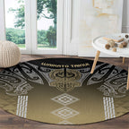Aotearoa Maori Iwi Heritage Round Carpet Waikato Tainui Parauri