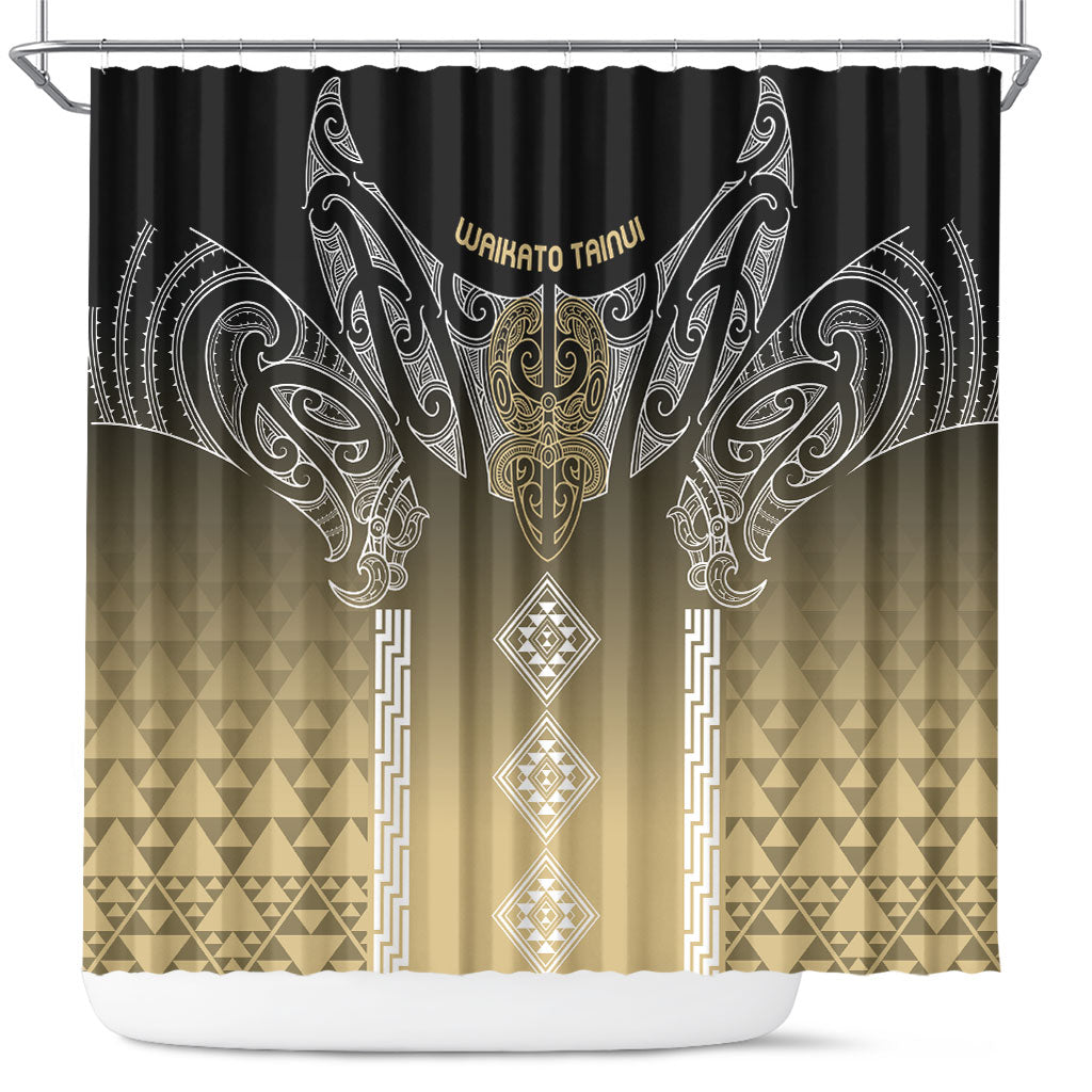 Aotearoa Maori Iwi Heritage Shower Curtain Waikato Tainui Parauri
