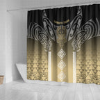 Aotearoa Maori Iwi Heritage Shower Curtain Waikato Tainui Parauri