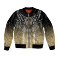 Aotearoa Maori Iwi Heritage Sleeve Zip Bomber Jacket Waikato Tainui Parauri