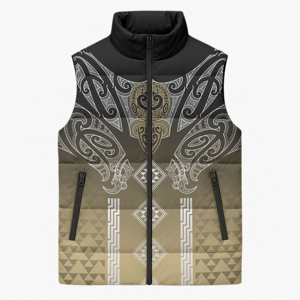 Aotearoa Maori Iwi Heritage Sleeveless Puffer Jacket Waikato Tainui Parauri