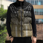 Aotearoa Maori Iwi Heritage Sleeveless Puffer Jacket Waikato Tainui Parauri