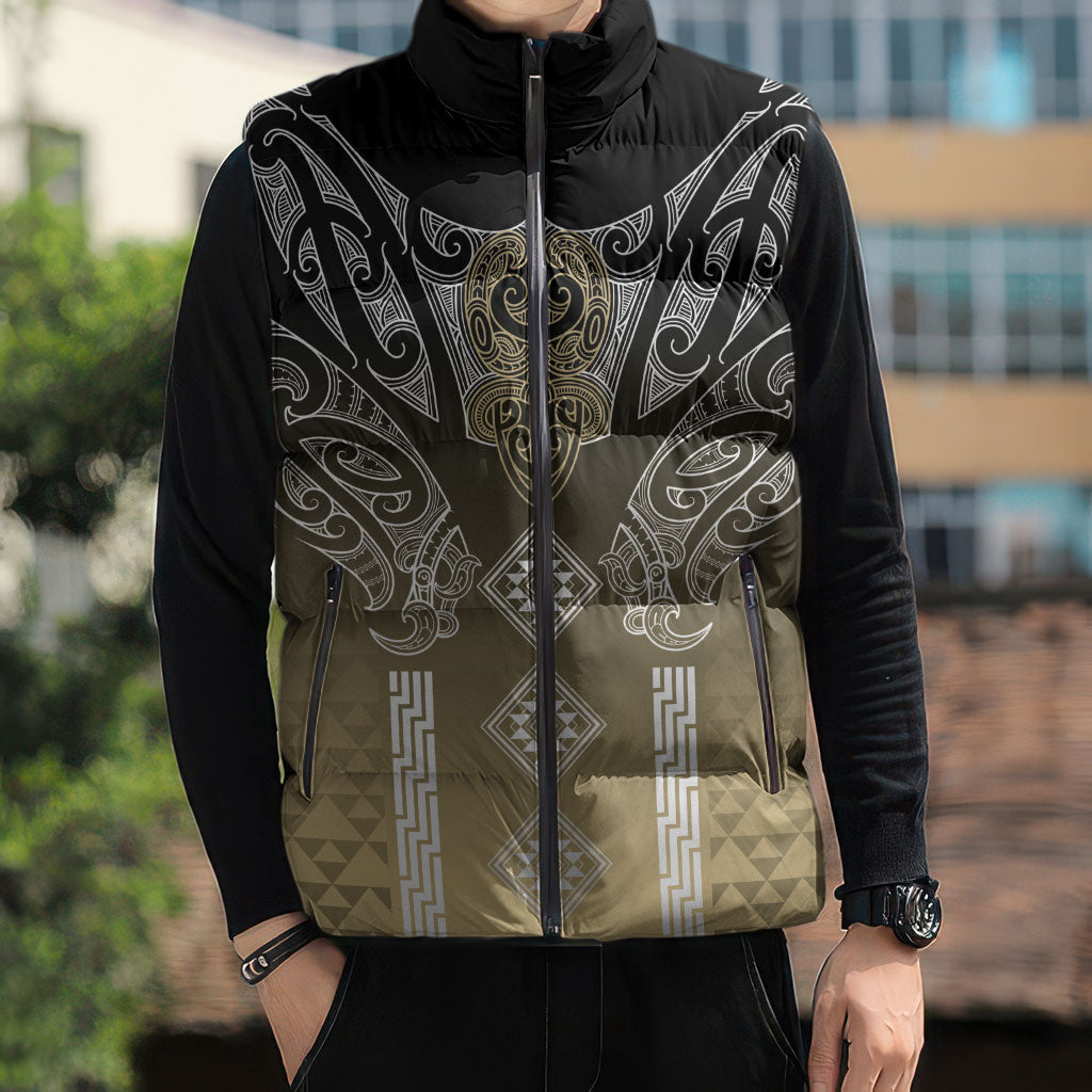 Aotearoa Maori Iwi Heritage Sleeveless Puffer Jacket Waikato Tainui Parauri