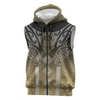 Aotearoa Maori Iwi Heritage Sleeveless Zip Hoodie Waikato Tainui Parauri