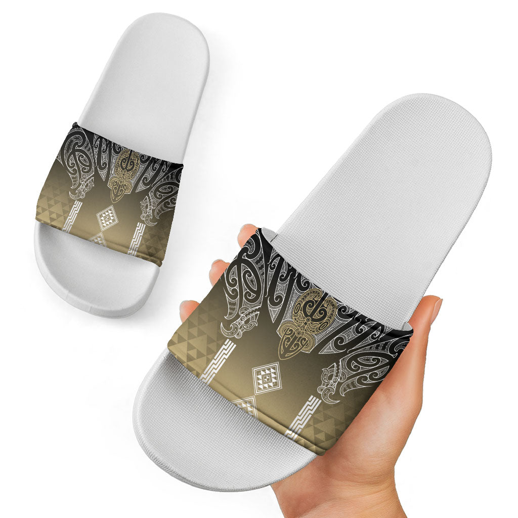 Aotearoa Maori Iwi Heritage Slide Sandals Waikato Tainui Parauri