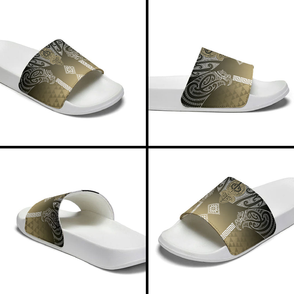 Aotearoa Maori Iwi Heritage Slide Sandals Waikato Tainui Parauri